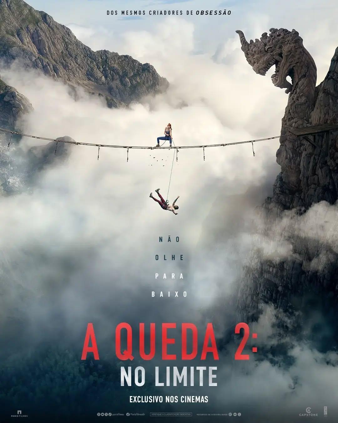 Pôster oficial de "A Queda 2" (Fall 2: Deadpoint), suspense de sobrevivência dirigido pelos irmãos Michael e Peter Spierig, com roteiro de Scott Mann (o diretor original de A Queda) e Jonathan Frank.O elenco é estrelado por Harriet Slater, Arsema Thomas e Tom Brittney.A data de estreia de "Fall 2: Deadpoint" está programado para o dia 24 de setembro, somente nos cinemas.•••#aqueda2 #filmesdeaventura #thriller #sobrevivencia #filmesdesuspense