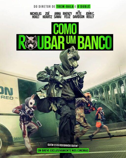 Pôster do filme "Como Roubar um Banco", direção de David Leitch (Trem-Bala e O Dublê) com roteiro de Mark Bianculli.Segundo a sinopse oficial de "Como Roubar um Banco" (How to Rob a Bank), filme de comédia e ação distribuído pela Sony Pictures, acompanha uma quadrilha ousada de assaltantes que utiliza as redes sociais para documentar e transmitir seus crimes em tempo real. Conforme acumulam milhares de seguidores e engajamento viral, eles acabam deixando um rastro digital de pistas. A partir disso, um experiente agente do FBI e um jovem engenheiro de software precisam se aprofundar no submundo digital para rastrear e capturar o grupo antes que o próximo assalto se torne o maior sucesso da internet.O elenco principal conta com a participação de Nicholas Hoult, Zoë Kravitz, Pete Davidson, Rhenzy Feliz, Anna Sawai, John C. Reilly e Christian Slater.Estreia em breve, exclusivamente nos cinemas.•••#comoroubarumbanco #