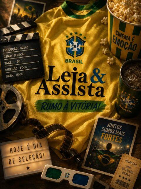 O Leia & Assista está na torcida pela vitória da Seleção Brasileira. Rumo ao hexa! 🇧🇷 x 🇭🇹•••#seleçãobrasileira #seleçãobrasileiradefutebol #rumoaohexa #CBF #copadomundo2026