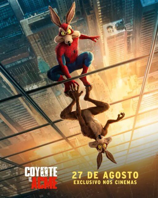 Pôster do Wile E. Coyote com o traje do Homem-Aranha. Será que seu novo plano para capturar o Papa-Léguas vai funcionar?A estreia de "Coyote vs. Acme" nos cinemas está marcada para 27 de agosto.•••#wileecoyote #coyote #homemaranha #looneytunes #coyotevsacme