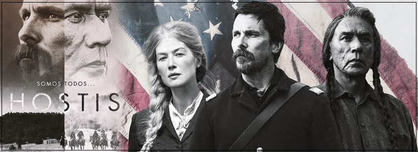 Poster do filme "Hostis" (2017) com os atores principais