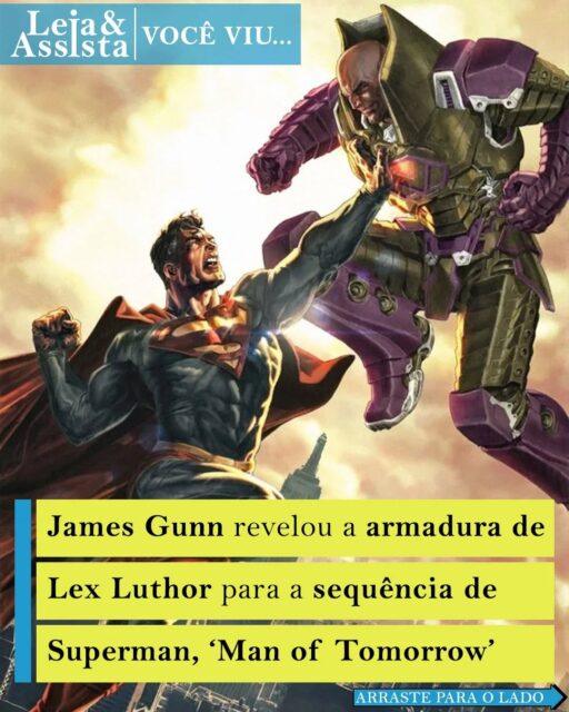 A icônica armadura de Lex Luthor usada para lutar contra o Superman foi revelada pelo copresidente, co-CEO da DC Studios e diretor do próximo filme de Superman, "Man of Tomorrow", James Gunn.O traje de guerra utilizado por Luthor permite que ele lute de igual para igual com o Homem de Aço, pois é adaptado da armadura de poder kryptoniana, concedendo uma força descomunal ao supervilão mais icônico dos quadrinhos e principal arqui-inimigo do Superman. No entanto, esse poder, mesmo expressivo, não supera o do Superman.Esse equilíbrio em luta só resiste aos golpes do Superman por um breve período. O traje roxo e verde de Lex Luthor apareceu nos quadrinhos pela primeira vez na capa da edição nº 544 da Action Comics, que trazia duas histórias: "Luthor Unleashed!", na qual o gênio da LexCorp busca vingança com sua nova armadura, e "Rebirth!", na qual o Superman enfrenta uma nova versão de seu inimigo robótico, Brainiac.Na imagem divulgada, a armadura parece mais robusta, semelhante à utilizada pelo personagem Buzz Lightyear. A presença da cor verde é muito maior do que a da cor roxa.Em dezembro de 2025, o Deadline revelou com exclusividade que o ator alemão Lars Eidinger participará do novo filme de James Gunn interpretando Brainiac, o que marcará a primeira aparição do personagem nos cinemas.Sobre o próximo filme de Superman, Gunn disse a Howard Stern: é "uma história sobre Lex Luthor e Superman tendo que trabalhar juntos até certo ponto contra uma ameaça muito, muito maior". Seria essa ameaça, Brainiac? acrescentou ainda:  “É tanto um filme do Lex quanto um filme do Superman”.O ator Nicholas Hoult retorna no papel de Lex Luthor, Lois Lane é interpretado por Rachel Brosnahan, enquanto David Corenswet vai atuar como Clark Kent/Superman. A produção de “Superman 2: Man of Tomorrow” deve começar em abril, com estreia nos cinemas prevista para 9 de julho de 2027.Fonte: Deadline.•••#superman2 #lexluthor #manoftomorrow #nicholashoult #davidcorenswet
