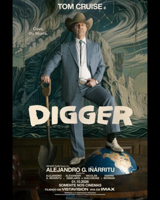 O mais novo pôster oficial de "Digger", dirigido por Alejandro González Iñárritu e estrelado pelo astro Tom Cruise.A estreia nos cinemas do Brasil está marcada para o dia 1º de outubro.•••#diggerfilme #iñarritu #tomcruise #filmesdecomedia #humornegro