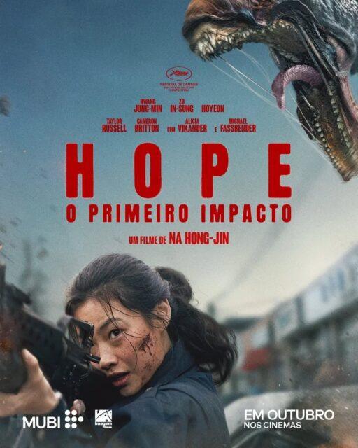 Confira o pôster de "Hope: O Primeiro Impacto", filme dirigido por Na Hong-jin e estrelado por Hoyeon, atriz conhecida pela série sul-coreana "Round 6".A distribuição do filme é feita pela Imagem Filmes em parceria com a MUBI. Sua estreia nos cinemas nacionais está marcada para 8 de outubro.•••#hopeoprimeiroimpacto #hoyeon #filmesdesuspense #filmesdeação #ficcaocientifica