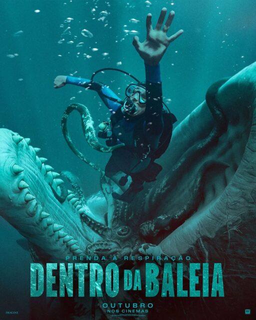 Pôster oficial de "Dentro da Baleia" (Whalefall), longa-metragem de suspense e sobrevivência baseado no romance de 2023 de Daniel Kraus, que coescreveu o roteiro com Brian Duffield, também responsável pela direção.Sinopse: "Whalefall" acompanha um jovem mergulhador chamado Jay Gardiner (Austin Abrams), que, ao mergulhar na costa da Califórnia para buscar os restos mortais de seu falecido pai (Josh Brolin), é engolido vivo por um gigantesco cachalote. Com apenas uma hora de oxigênio, ele trava uma corrida desesperada pela sobrevivência.Além de Abrams e Brolin, o elenco conta também com Elisabeth Shue, Emily Rudd, Jane Levy, John Ortiz, Mark Meloro Jr., Sam Skolnik e Nicholas Gould.O filme "Dentro da Baleia" é produzido pelas empresas Imagine Entertainment e 3 Arts Entertainment, com distribuição da 20th Century Studios.Respire fundo e mergulhe nessa trama de tirar o fôlego a partir de outubro, somente nos cinemas.•••#dentrodabaleia #filmesdesuspense #sobrevivencia #brianduffield #danielkraus