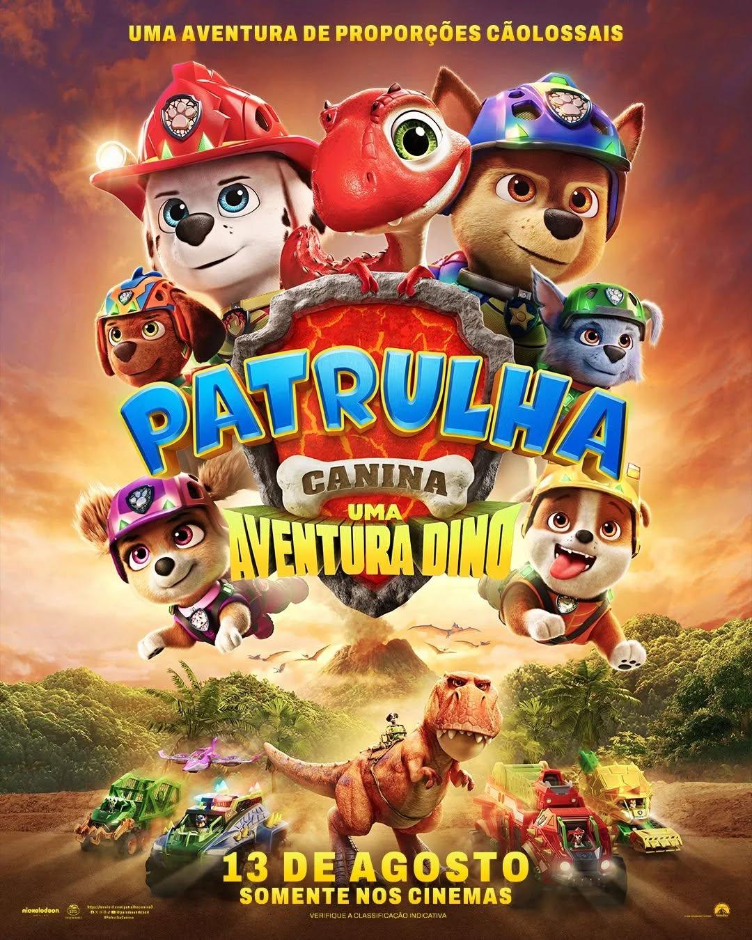 Pôster oficial do longa-metragem de animação "Patrulha Canina: Uma Aventura Dino" (PAW Patrol: The Dino Movie), dirigido por (PAW Patrol: The Dino Movie), dirigido por Cal Brunker.O lançamento da animação nos cinemas brasileiros está programado para o dia 13 de agosto.•••#patrulhacanina #animação #filmesinfantis #animacaoinfantil #dinossauro
