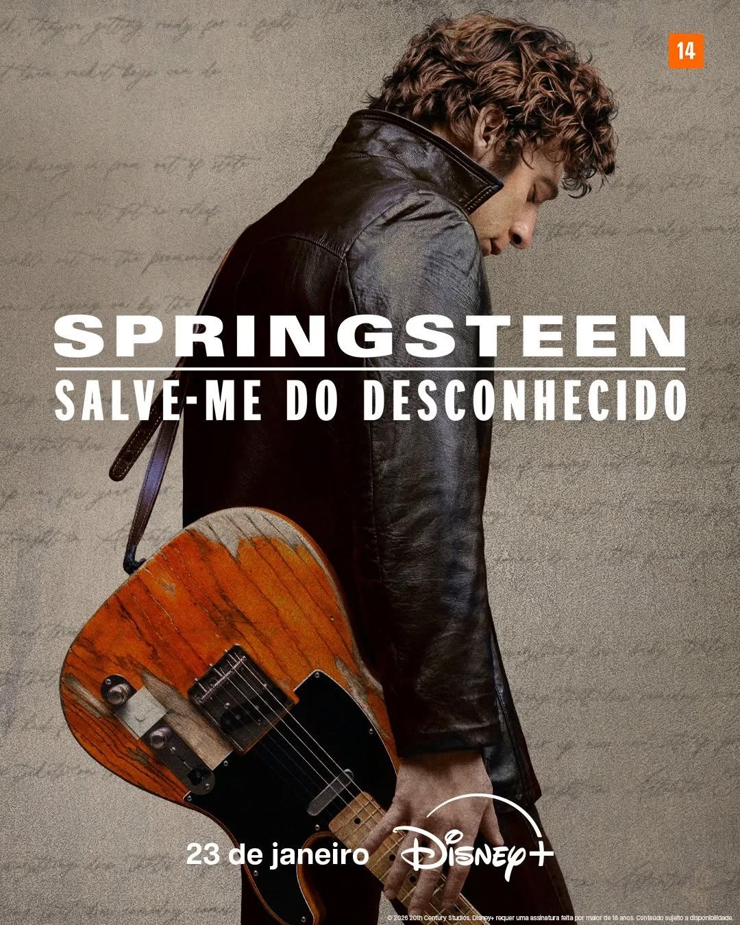 O filme 'SPRINGSTEEN: SALVE-ME DO DESCONHECIDO', da 20th Century Studios, retrata um momento crucial na vida de Bruce Springsteen, focando no processo de criação do seu aclamado e sombrio álbum solo "Nebraska", lançado em 1982. Jeremy Allen White estrela no papel principal.

Com direção de Scott Cooper, o longa é baseado no livro de 2023 "Deliver Me from Nowhere" de Warren Zanes com elementos da autobiografia de Springsteen, "Born to Run".

A produção musical estreia dia 23 de janeiro no DisneyPlus. Vale lembrar que o documentário Diário de Estrada: Bruce Springsteen and The E Street Band também faz parte do catálogo da plataforma de streaming.

•

•

•

#springsteen #brucespringsteen #disneyplus #jeremyallenwhite #scottcooper