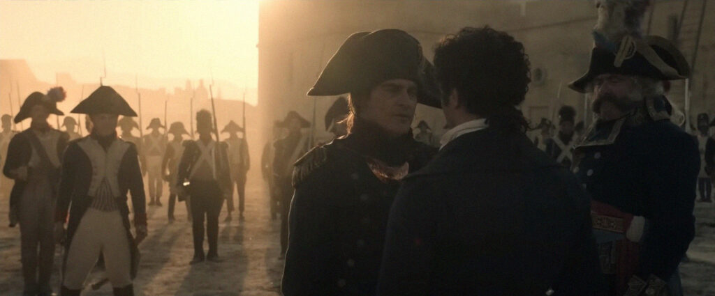 Napoleão e Paul Barras conversam após o sucesso ao Cerco de Toulon.