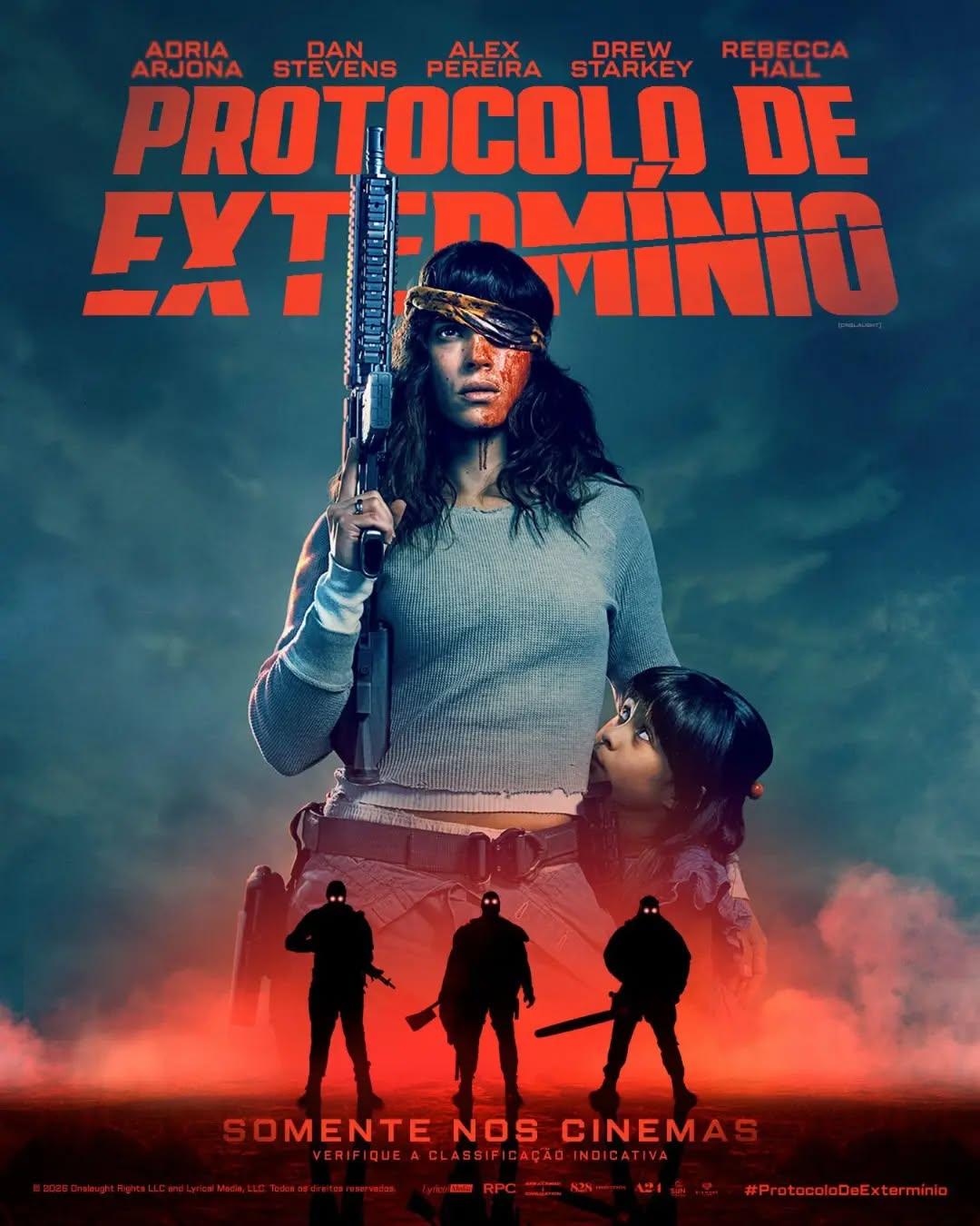 Este é o pôster nacional do filme Protocolo de Extermínio (Onslaught), dirigido por Adam Wingard, que mistura os gêneros ação, suspense e terror em seu enredo.Sinopse: o longa-metragem acompanha uma ex-atiradora de elite e mãe dedicada (Adria Arjona) que vive em um parque de trailers. A vida dela vira de cabeça para baixo quando um grupo perigoso de supersoldados geneticamente modificados consegue escapar de uma base militar secreta próxima.O elenco principal conta com Adria Arjona, Dan Stevens e o lutador brasileiro Alex Poatan (Alex Pereira). A Diamond Films é responsável pela distribuição no Brasil.A nova produção da A24 estreia nos cinemas do Brasil em 1º de outubro.•••#protocolodeextermínio #filmesdeação #filmesdesuspense #filmesdeterror #adamwingard