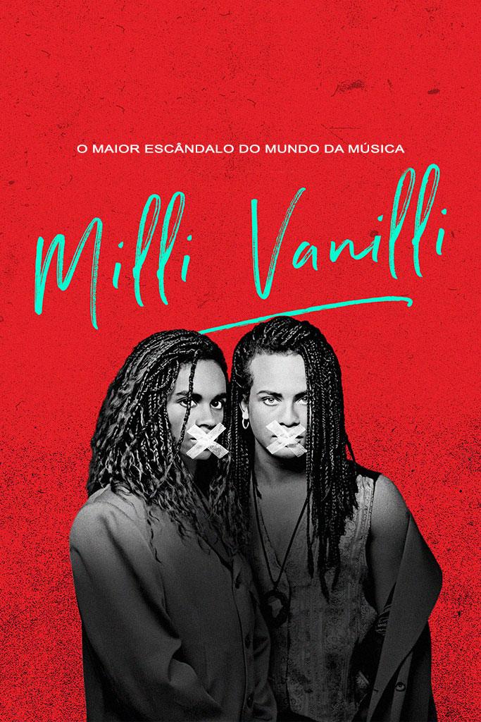 Pôster do filme "Milli Vanilli: O Maior Escândalo do Mundo da Música" (2023).