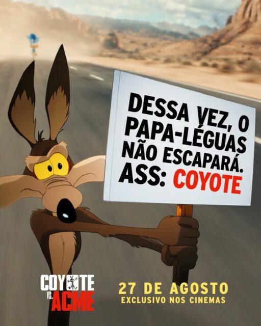 Wile E. Coyote tem uma mensagem para o Papa-Léguas, e eu tenho uma para você: "Coyote vs. Acme" estreia nos cinemas em 27 de agosto.•••#coyotevsacme #coyoteofilme #papaleguas #desenhoanimado #looneytunes