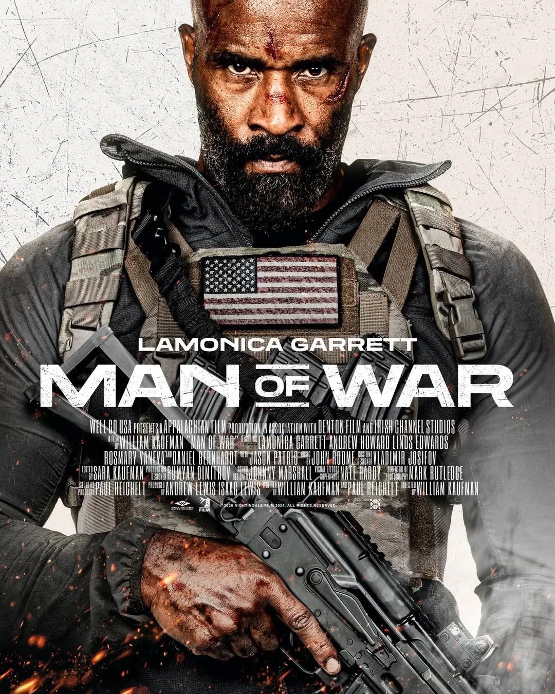 Veja o pôster oficial de "Man of War", filmebe ação dirigido por William Kaufman e estrelado por LaMonica Garrett. Kaufman também é o corroteirista, ao lado de Paul Reichelt.A estreia digital está programada para o dia 3 de julho de 2026 nos Estados Unidos. Até o momento, não há uma data de lançamento oficial confirmada para os cinemas ou plataformas de streaming no Brasil.•••#manofwar #filmesdeação #filmesdeguerra #lamonicagarrett #andrewhoward