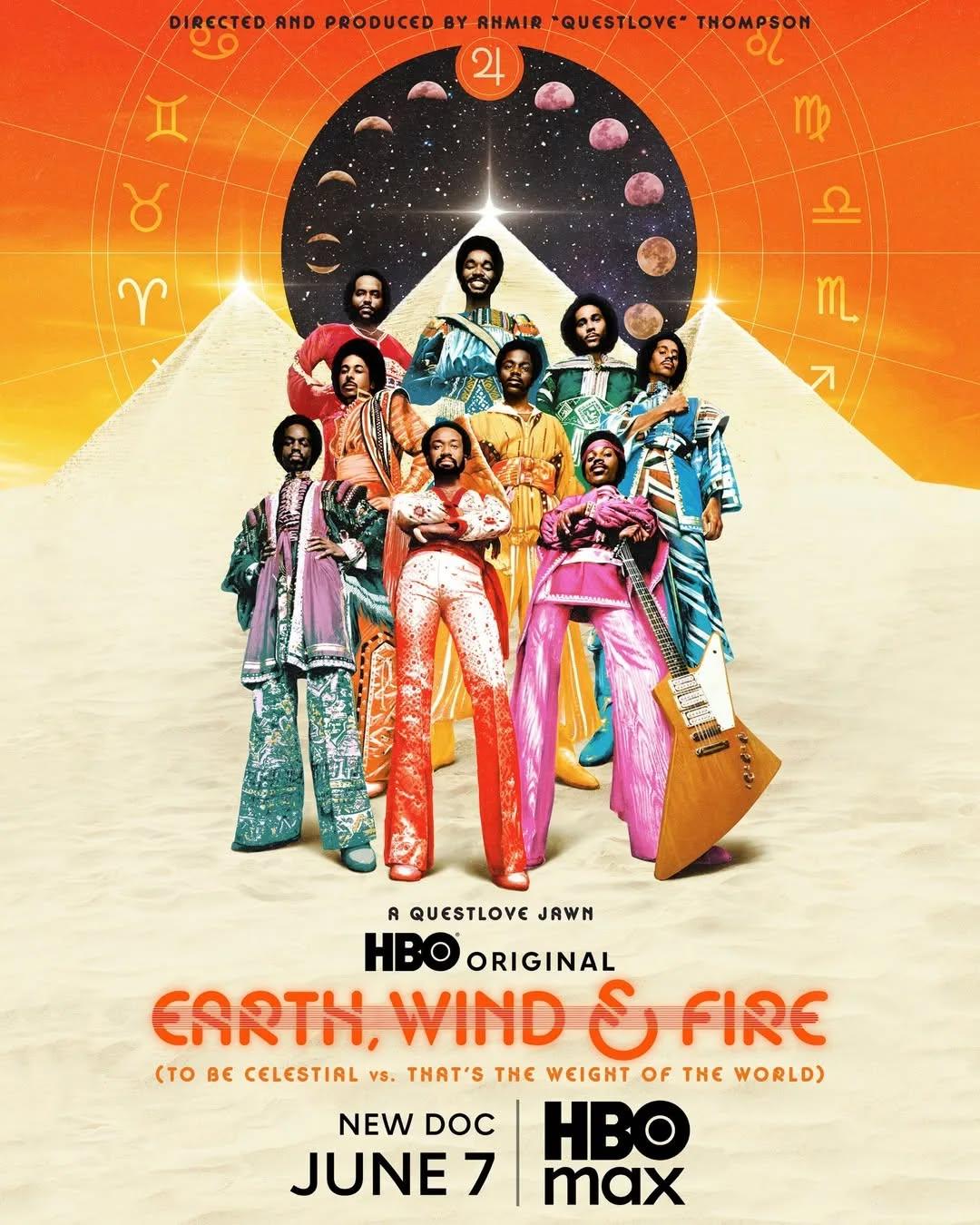 A HBO anunciou o documentário sobre a banda Earth, Wind & Fire. O pôster, trailer e data de estreia foram divulgados.Intitulado "Earth, Wind & Fire (To Be Celestial vs. That's the Weight of the World)", o documentário terá acesso exclusivo aos arquivos visuais, de áudio e material escrito da banda, bem como ao apoio do espólio de Maurice White e dos membros da banda. Ahmir Khalib Thompson, conhecido profissionalmente como Questlove, assume a cadeira de diretor desta produção sobre as lendas do R&B (Rhythm and Blues).  Segundo a descrição, o documentário traça a "gênese da banda por meio do falecido membro fundador, Anderson .Paak, Maurice White, narrando sua evolução, altos e baixos e relevância desde a década de 1970 até os dias atuais, enquanto explora o profundo significado filosófico e espiritual por trás de sua mensagem e música".O trailer divulgado tem na trilha sonora os sucessos icônicos da banda: "September" e "Let's Groove". São apresentadas também muitas imagens de arquivo, trechos de entrevistas com o ex-presidente Barack Obama e a ex-primeira-dama Michelle Obama, Lionel Richie, entre outros.Ao longo da produção, serão vistos outros depoimentos, como os de ex-membros, Stevie Wonder, H.E.R. e Flea, do Red Hot Chili Peppers. Os integrantes atuais da banda Earth, Wind & Fire, como Philip Bailey, Verdine White e Ralph Johnson, também contribuíram."Earth, Wind & Fire (To Be Celestial vs. That's the Weight of the World)" terá sua première mundial no dia 3 de junho de 2026, na noite de abertura do Tribeca Festival, no Beacon Theatre, em Nova York.A exibição oficial na televisão ocorrerá em 7 de junho de 2026, às 21h (horário de Brasília/ET), com transmissão na HBO e no catálogo do streaming HBO Max.•••#earthwindfire #documentario #rhythmandblues #mauricewhite #questlove