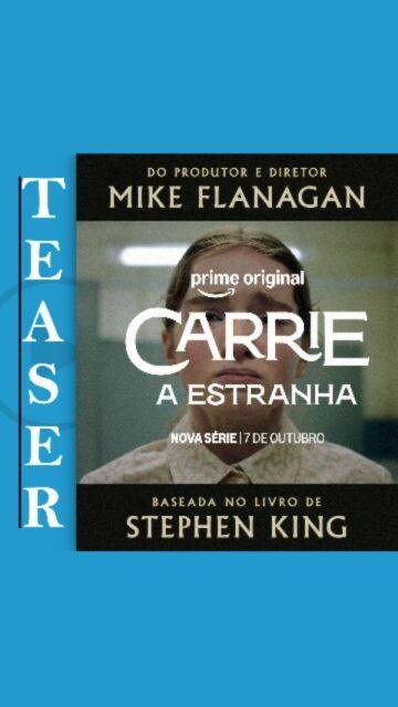 Veja o teaser da minissérie "Carrie: A Estranha" (Carrie), nova adaptação para a TV da obra de Stephen King, escritor conhecido mundialmente como o "Rei do Horror" por suas histórias de terror, suspense e ficção sobrenatural.A série é descrita como uma reinvenção do primeiro romance publicado de King, lançado em 5 de abril de 1974 (lançado no Brasil em 1975, pela editora Nova Fronteira, com tradução de Erika R. Engert Rizzo).O livro tornou-se um best-seller e foi adaptado para o cinema em 1976, com Sissy Spacek no papel principal. Com um orçamento estimado em menos de 2 milhões de dólares, o longa-metragem, dirigido por Brian De Palma, arrecadou mais de 30 milhões de dólares. É amplamente considerado um dos melhores filmes de terror de todos os tempos.A minissérie é composta por oito episódios, dos quais os seis primeiros foram escritos por Mike Flanagan, Elizabeth Padden, Justina Ireland, Dani Parker, Elan Gale e Alexandra Magistro, e Rebecca Leigh Klingel, respectivamente.Com um total de oito episódios, a minissérie estreia mundialmente na plataforma de streaming Amazon Prime no dia 7 de outubro.•••#carrie #carrieaestranha #stephenking #seriesdeterror #primevideobrasil