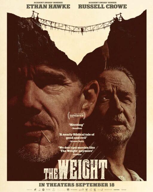 O filme de Padraic McKinley, The Weight, ganhou um novo pôster.Com Ethan Hawke, Austin Amelio, Russell Crowe e Julia Jones no elenco, o longa-metragem mistura drama histórico com thriller de sobrevivência e se passa em 1933, durante a Grande Depressão, no estado americano do Oregon.A história narra a jornada de Samuel Murphy (Ethan Hawke), um pai que é separado de sua filha durante a Grande Depressão. Para reencontrá-la, ele aceita uma missão perigosa proposta pelo diretor de um campo de trabalho forçado (Russell Crowe): contrabandear ouro pela natureza selvagem e mortal, enfrentando a violência e a traição de outros prisioneiros.A estreia nos EUA está marcada para 18 de setembro. A estreia de "The Weight" nos cinemas do Brasil ainda não tem uma data oficial confirmada.•••#theweight #filmesdeação #aventura #filmesdesuspense #ethanhawke