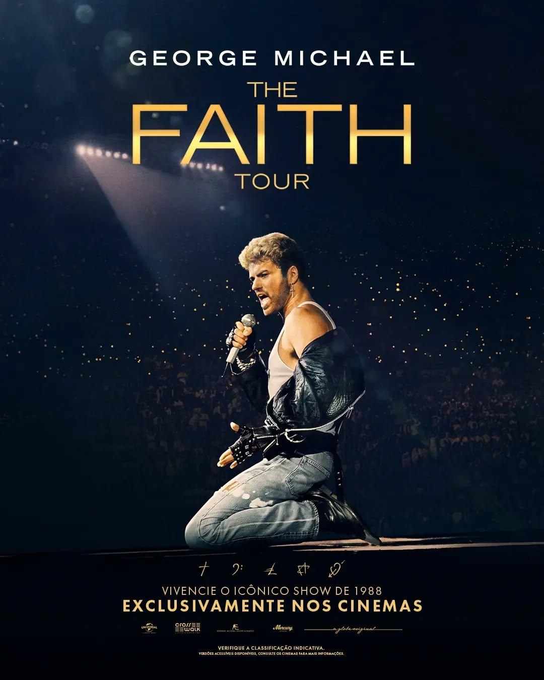 Este é o pôster oficial de "George Michael: The Faith Tour", filme-concerto que documenta a primeira turnê solo de George Michael realizada em 1988.A produção resgata apresentações históricas do cantor britânico, gravadas em maio de 1988 ao longo de duas noites no Palais Omnisports de Paris-Bercy, com o uso de 14 câmeras em película de 35 mm. O material, que permaneceu inédito ou perdido por décadas, foi restaurado e remasterizado em 4K.Mary McCartney, filha de Paul McCartney, dirigiu o curta-metragem prólogo, intitulado "Finding Faith", que antecede o início de "George Michael: The Faith Tour".O documentário, dirigido por Andy Morahan e David Austin, estreará em breve nos cinemas do Brasil.•••#georgemichael #filmeconcerto #documentario #davidaustin #musicapop