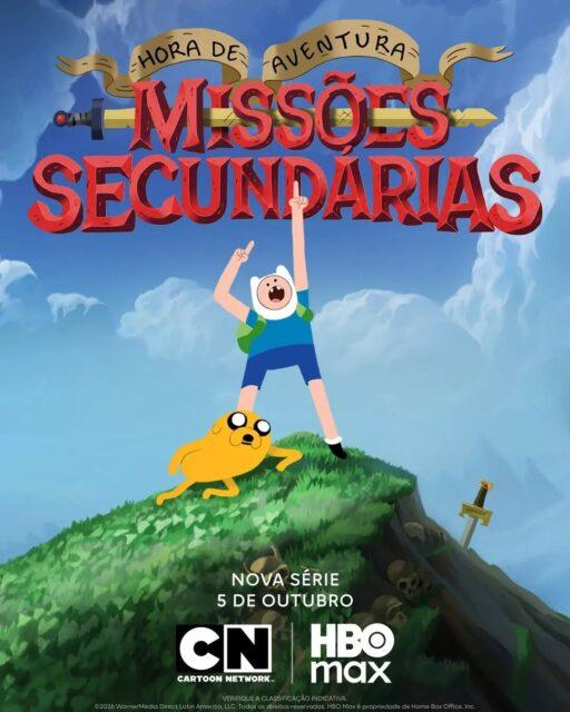 Confira o pôster da nova série de animação "Hora de Aventura: Missões Secundárias" (Adventure Time: Side Quests). Os fiéis amigos Finn e Jake estão de volta para mais uma jornada pelo universo do Cartoon Network e da HBO.A estreia ocorrerá simultaneamente no canal Cartoon Network e na plataforma HBO Max a partir do dia 5 de outubro.•••#horadeaventura #desenhoanimado #seriesanimadas #cartoonnetworkbrasil #hbobrasil