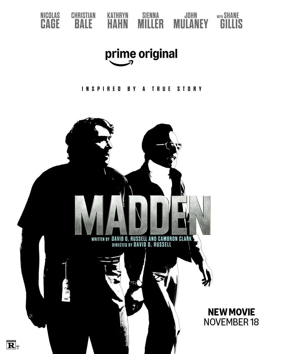 O Prime Video divulgou o novo pôster de "Madden: O Homem e o Jogo", filme biográfico que narra a vida de John Madden, lendário técnico de futebol americano, comentarista esportivo e figura por trás da famosa franquia de videogames Madden NFL.No elenco principal, estão Nicolas Cage, como o lendário treinador do Oakland Raiders e icônico comentarista de futebol americano, John Madden; Christian Bale, como Al Davis, proprietário da equipe dos Raiders e grande amigo de Madden; Kathryn Hahn, como Virginia Madden, esposa de John Madden; John Mulaney, como Trip Hawkins, fundador da Electronic Arts (EA), que idealizou a franquia de jogos eletrônicos com o treinador; Sienna Miller, como Carol Davis, esposa de Al Davis; e Shane Gillis, como um personagem próximo à família Madden.A direção e o roteiro principal da cinebiografia são assinados por David O. Russell, que coescreveu o texto a partir de uma versão anterior desenvolvida por Cambron Clark. Falta apenas um mês para a estreia do filme "Madden: O Homem e o Jogo" no Prime Video. Reserve o dia 18 de novembro de 2026 em sua agenda.•••#madden #filmesdecomedia #esportes #davidorussell #nicolascage